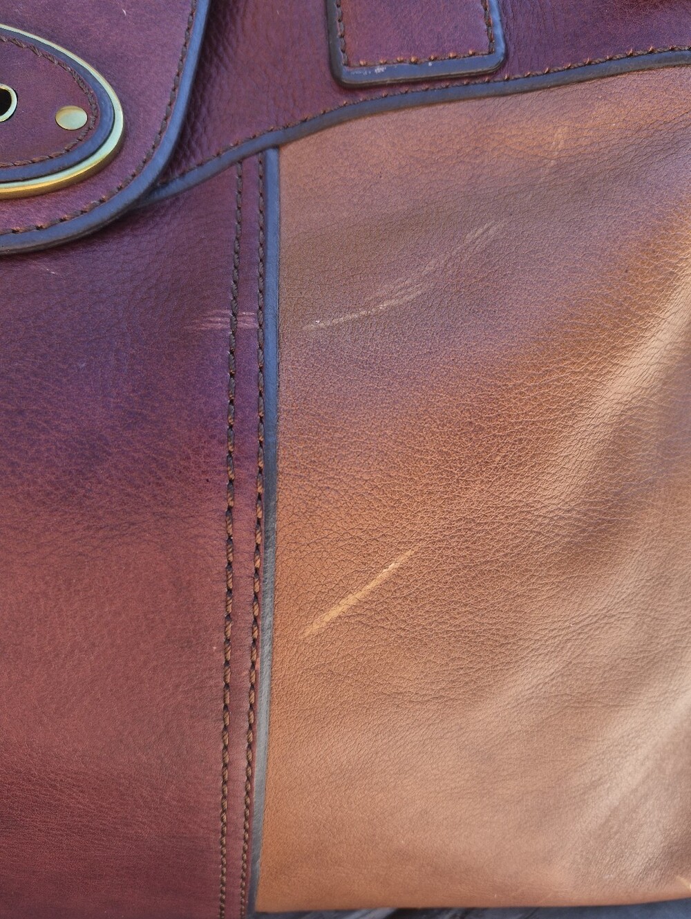 Fossil Two-Tone Leather Revival Weekender Satchel - Picture 6 of 15